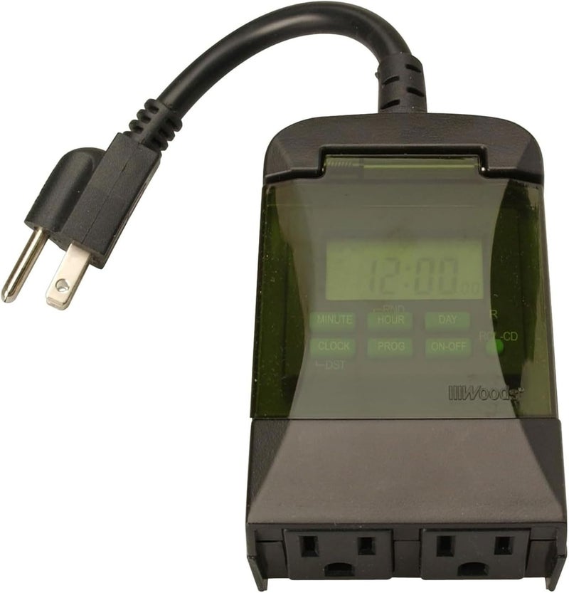 Woods 50014WD Outdoor 7-Day Digital Plug-In Timer with 2 Grounded Outlets - Image 2