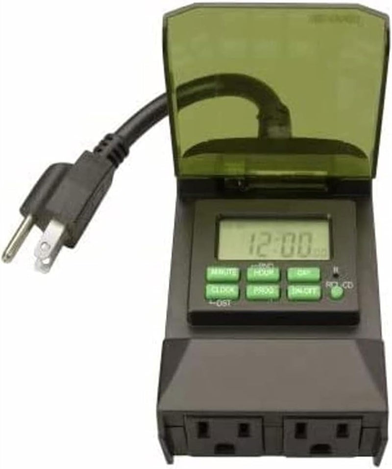 Woods 50014WD Outdoor 7-Day Digital Plug-In Timer with 2 Grounded Outlets - Image 1