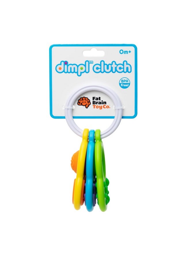 Fat Brain Toys Fat Brain Toys Dimpl Clutch, Popping Sensory Take-Along Baby Toy & Teether for Babies 0 Months+, Fidget Toy  - Image 1