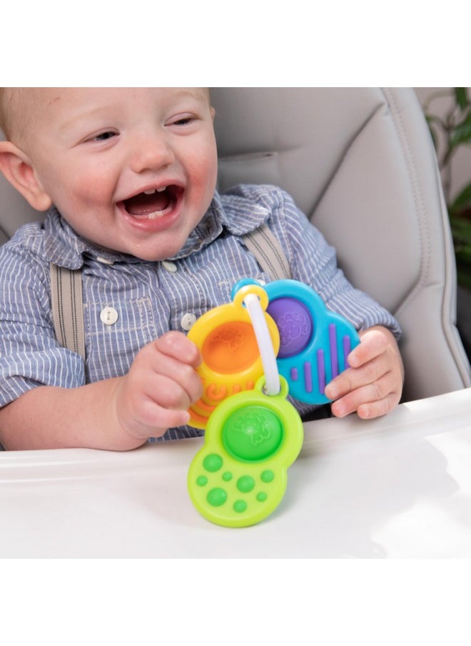 Fat Brain Toys Fat Brain Toys Dimpl Clutch, Popping Sensory Take-Along Baby Toy & Teether for Babies 0 Months+, Fidget Toy  - Image 2