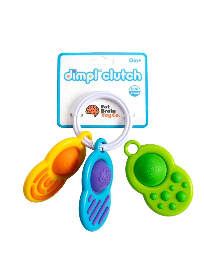Fat Brain Toys Fat Brain Toys Dimpl Clutch, Popping Sensory Take-Along Baby Toy & Teether for Babies 0 Months+, Fidget Toy  - Image 4