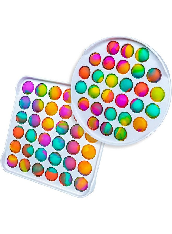 فنبلاست مجموعة FunBlast Pop it (عبوة من لعبتين Popit)، ألعاب أطفال، ألعاب فيدجيت، لعبة Pop it، لعبة Push Pop Bubble Fidget الحسية، لعبة تخفيف التوتر Fidget الحسية، هدايا مبتكرة للبنات والأولاد والأطفال (17) - Image 1