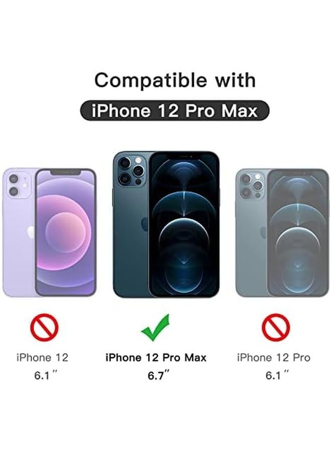 جي تيك واقي شاشة بتغطية كاملة لهاتف آيفون 12 برو ماكس مقاس 6.7 بوصة بحافة سوداء من الزجاج المقوى مع أداة تثبيت سهلة، عبوة من 3 قطع شفافة عالية الدقة - Image 3