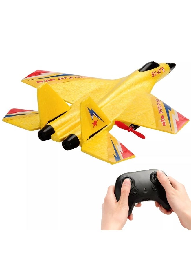 TOY GARDEN - RC Plane SU-27 Drone with 2.4GHZ 2CH, Remote Channel Remote Control Airplane, Control Flying Paper Aircraft Toys Indoors & Outdoors Easy to Fly Best Gift for Adults and Children - Image 1