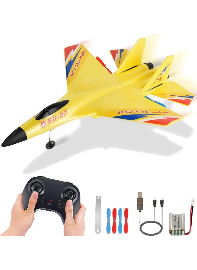 TOY GARDEN - RC Plane SU-27 Drone with 2.4GHZ 2CH, Remote Channel Remote Control Airplane, Control Flying Paper Aircraft Toys Indoors & Outdoors Easy to Fly Best Gift for Adults and Children - Image 1