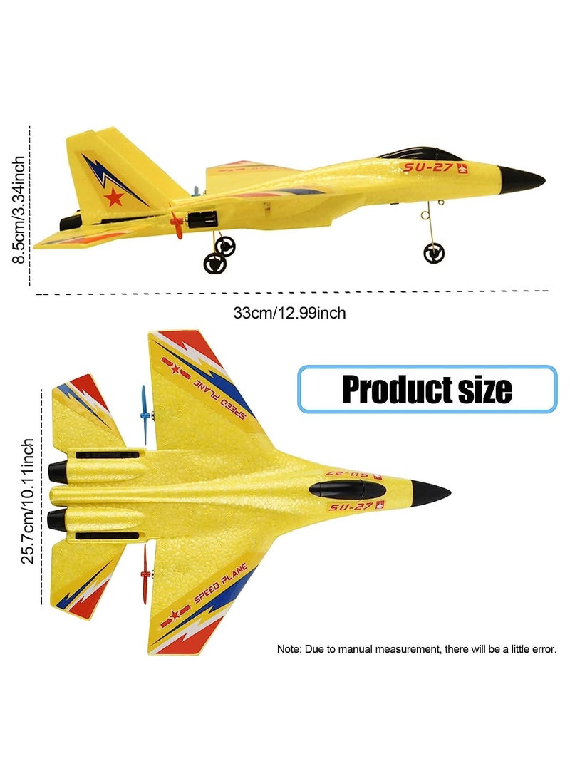 TOY GARDEN - RC Plane SU-27 Drone with 2.4GHZ 2CH, Remote Channel Remote Control Airplane, Control Flying Paper Aircraft Toys Indoors & Outdoors Easy to Fly Best Gift for Adults and Children - Image 1