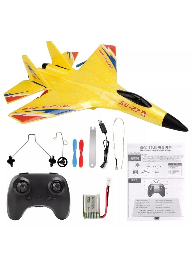 TOY GARDEN - RC Plane SU-27 Drone with 2.4GHZ 2CH, Remote Channel Remote Control Airplane, Control Flying Paper Aircraft Toys Indoors & Outdoors Easy to Fly Best Gift for Adults and Children - Image 1