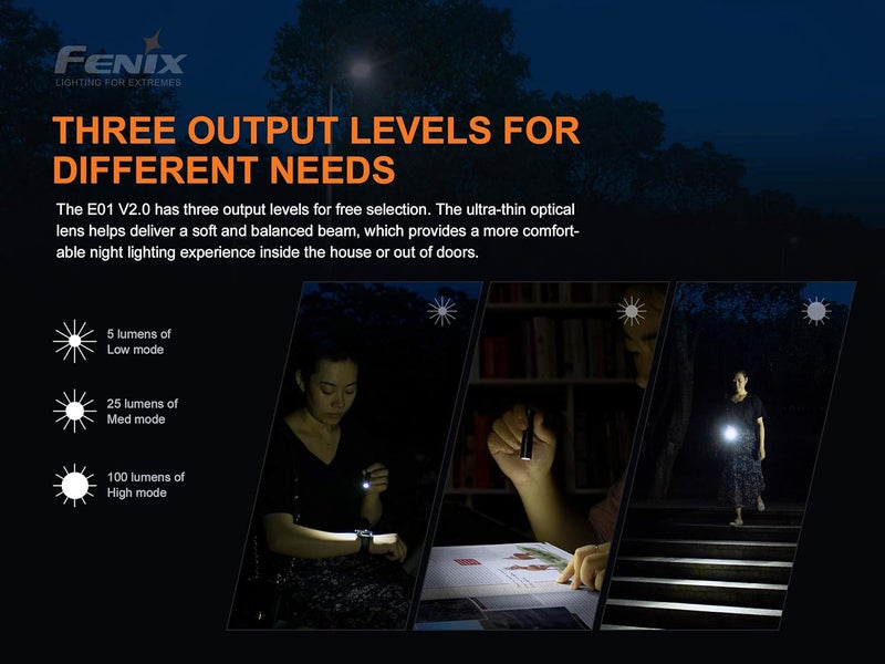 Fenix E01 V2.0 100 Lumens Keychain Flashlight - Image 4