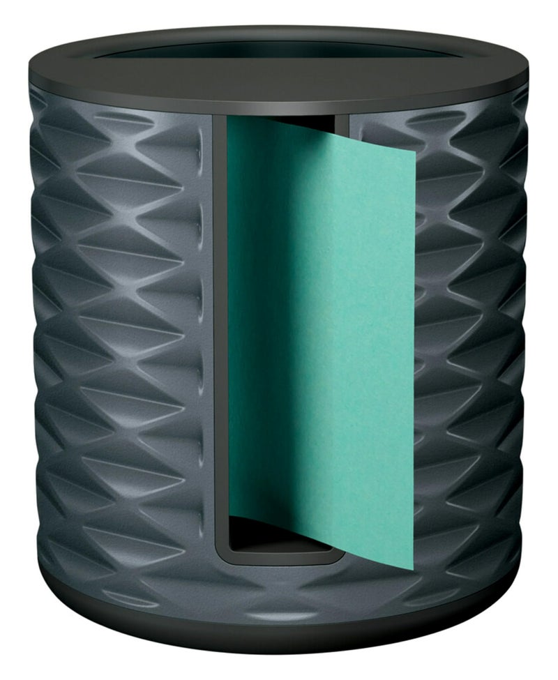 Post It Post-it Note Dispenser, Vertical Design, Pop-Up Notes, Black with Grey Geometric Pattern, 1 Aqua Splash 3 in x 3 in Super Sticky Note Pad - Image 4