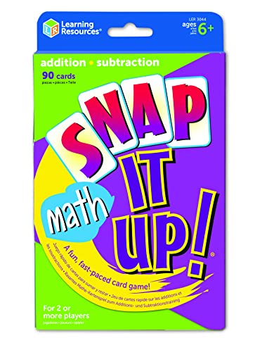 Learning Resources Snap It Up Math Addition and Subtraction Card Game90 Cards 26 players Grades 1 and Up Ages 6 and Up - Image 1