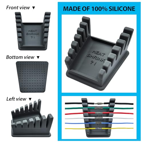 ZYRELYNX Upgraded Silicone Soldering Stand, Helping Hands Soldering Station, Soldering Wire Holder with 6 Slots - Third Hand Soldering Iron Stand for 32AWG to 12AWG Wires(Only Stand), Dark Grey, 1 Pcs - Image 2