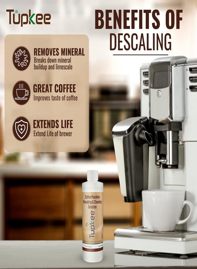 Tupkee Descaler (2 Pack, 2 Uses Per Bottle) - Made in the USA - Universal Descaling Solution for Keurig, Nespresso, Delonghi and All Single Use Coffee and Espresso Machines - Image 3