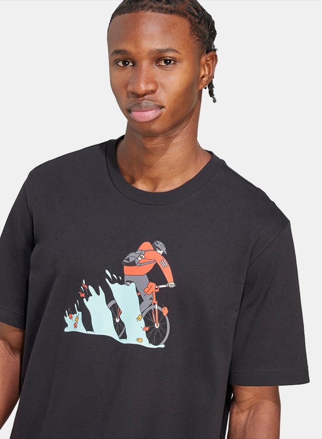 Adidas Doodle Hunt Bike Graphic T-Shirt - Image 4