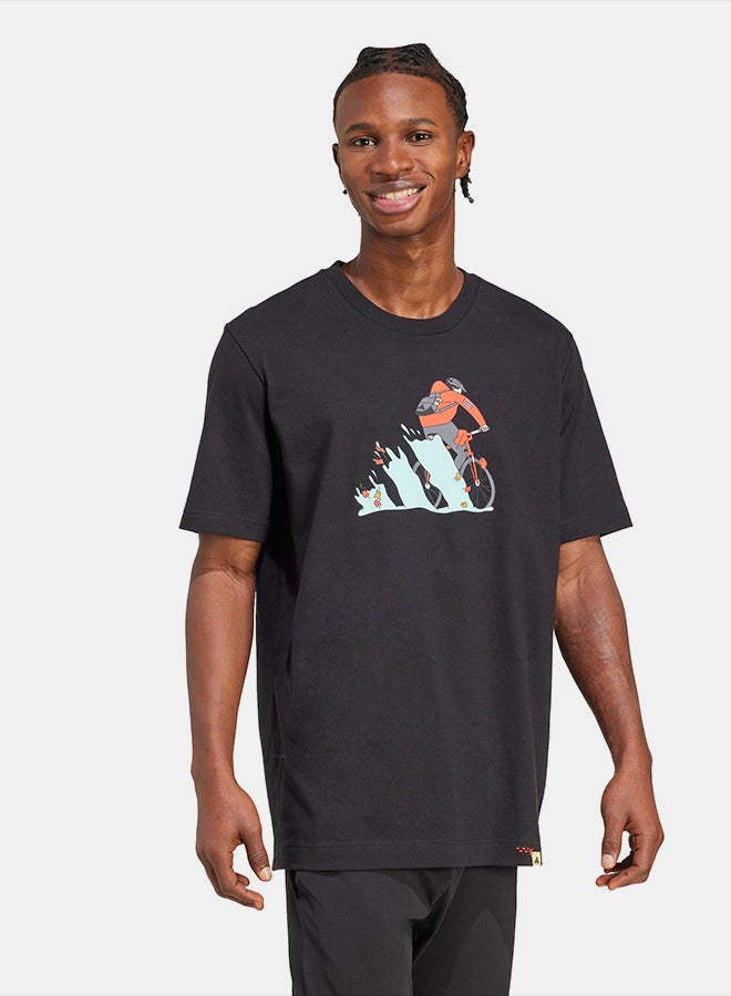 Adidas Doodle Hunt Bike Graphic T-Shirt - Image 3