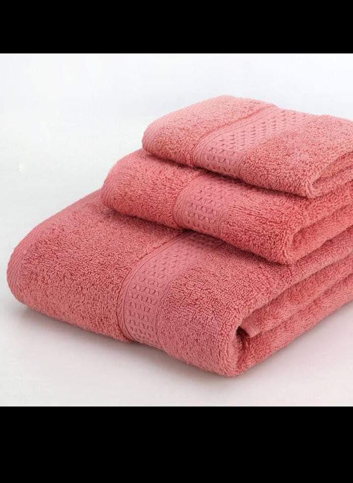 Bezzilish Home Bezzilish Home Cotton Super Absorbent Bath Hand Face Towel for Unisex | Special Wedding Gift Diwali Navratri Karwachauth (Pack of 6: 2 Bath 2 Hand 2 Face Towel)-RED|75x150| 