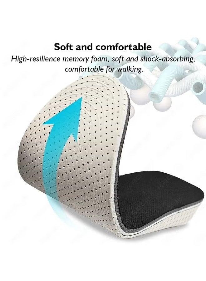 1 Pair Height Increase Insoles, Memory Foam Unisex Full-Length Invisible Heel Lift Inserts (2-4cm) - Image 5