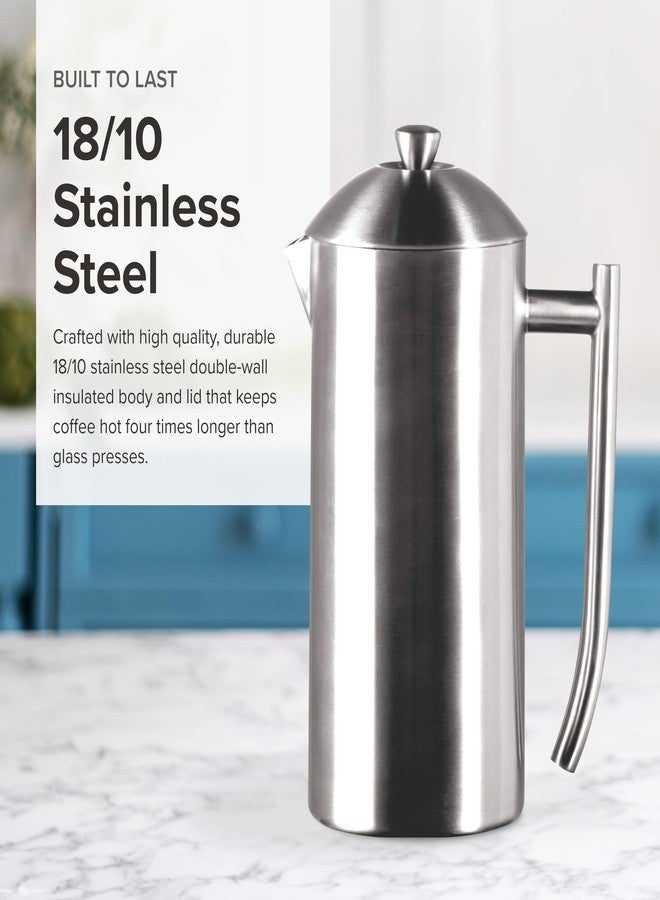 Frieling Double-Walled Stainless Steel French Press Coffee Maker - Brushed 17 Ounces for Camping - Insulated French Press - Image 4