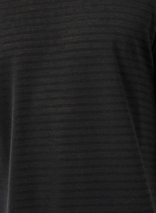 Styli Textured Round Neck T-Shirt & Shorts Set
