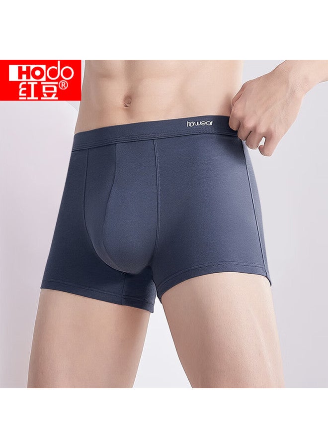 Hodo Men's Modal Aaa Antibacterial Silk-blend Boxer Briefs, Comfortable Four-corner Underwear, Breathable Youth Style, 4-pack - Image 1