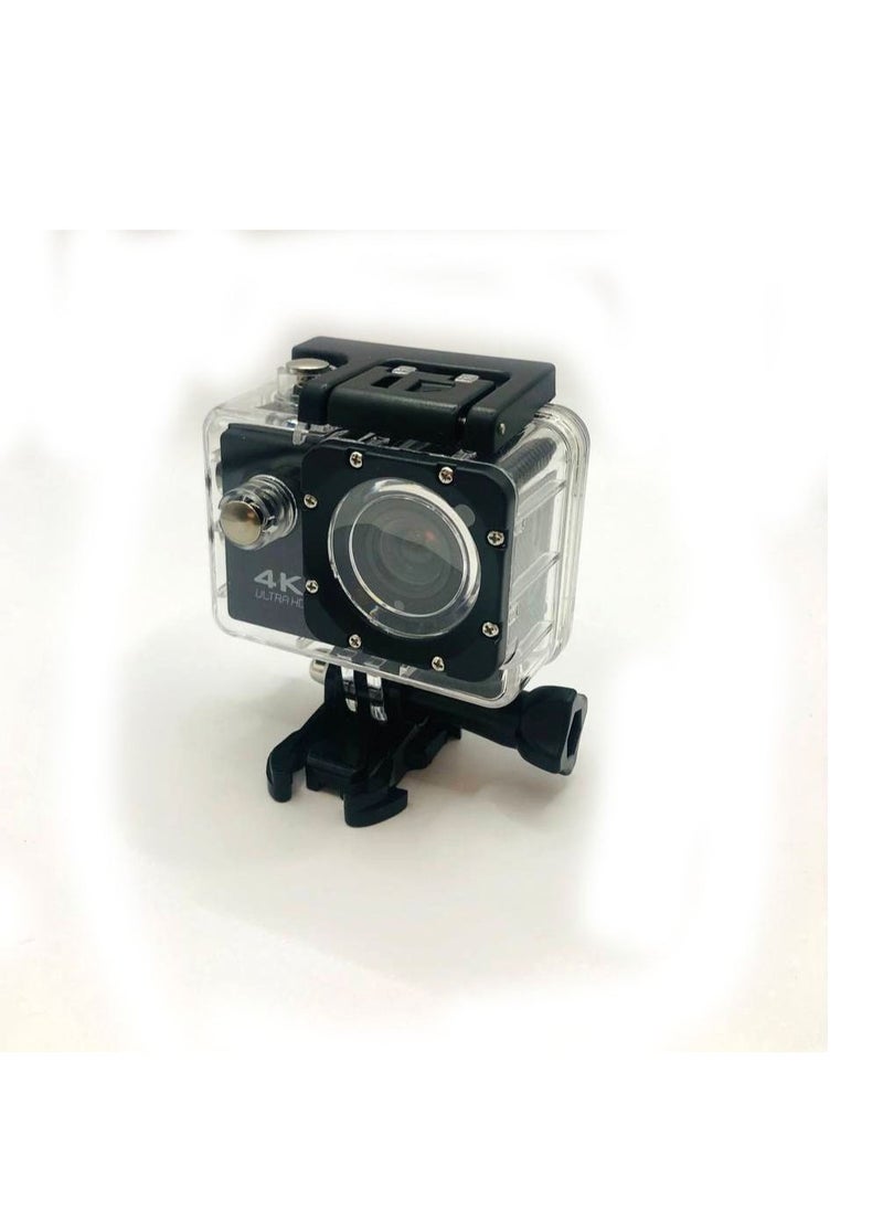 Generic - 4K Action Camera ULTRA HD 16MP Vision  Sport Camera Ultra HD WiFi Waterproof Camera, 170° HD  Wide Angle Lens Underwater Cam with Rechargeable Batteries, 2.0”  HD Screen - Image 1