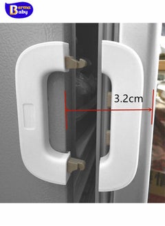 Berma Baby Child Proof Refrigerator/Fridge Locks for Children Refrigerator Lock Child Safety Refrigerator Lock Multi-Function Lock Catch, Used for Cupboard Door Drawer Closet (White)  - Image 4