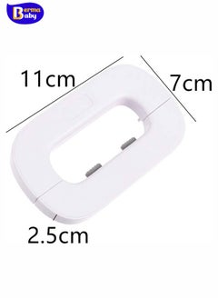Berma Baby Child Proof Refrigerator/Fridge Locks for Children Refrigerator Lock Child Safety Refrigerator Lock Multi-Function Lock Catch, Used for Cupboard Door Drawer Closet (White)  - Image 2