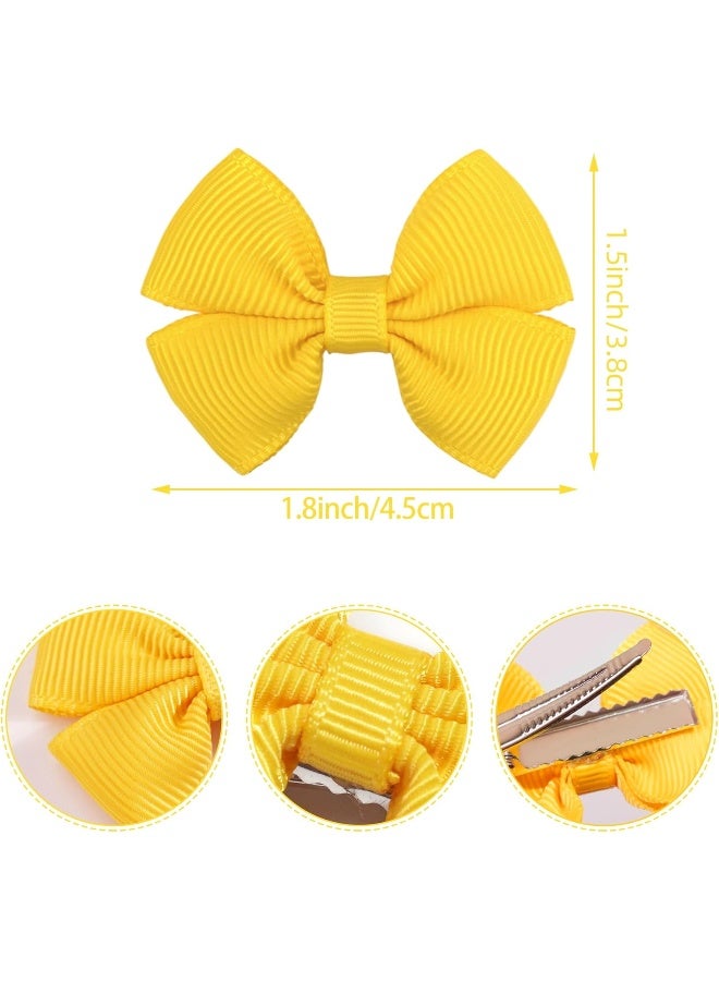 CellElection 80Pcs Hair bow Clips 2Inch Mini Hair Clips for Baby Fine Hair Grosgrain Ribbon Bows Metal Alligator Clips Non-slip Baby Hair Clips for Baby Girls Infants Toddlers 40 Colors in Pairs - Image 2