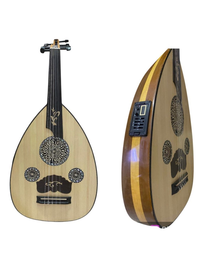 Generic arabic electric oud with bag and picks made by gamil george  - Image 1