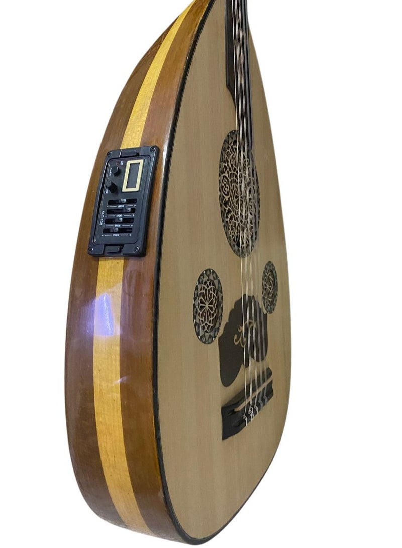 Generic arabic electric oud with bag and picks made by gamil george  - Image 2