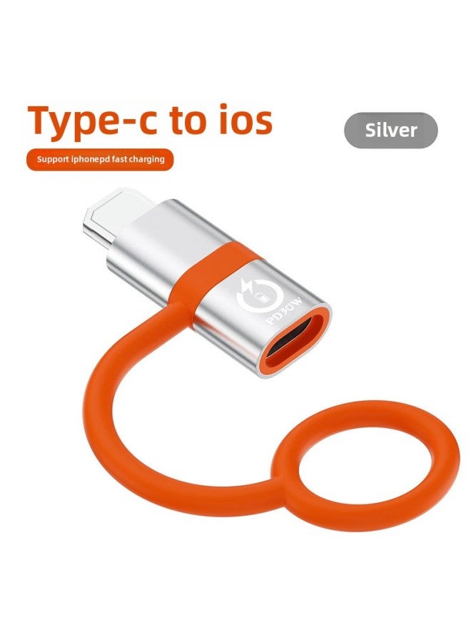 Applicable To Iphone Apple Adapter OTG Converter Data Type-c Charging PD20W Mobile Phone Adapter-Interface Form:Z73 Alloy Adapter-silver [bag]  - Image 1