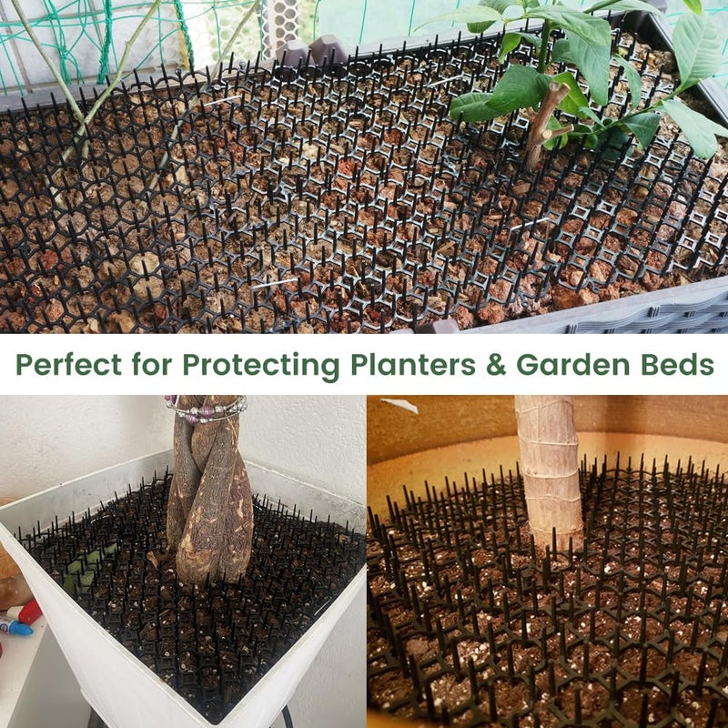 Ley's 12 Pack Cat Deterrent Mat, 6 x 8 in Scat Mat with Spikes, Keep Cats Away from Plants, Indoor Furniture & Outdoor Garden Fence â€“ Pet Repellent Barrier - Image 3