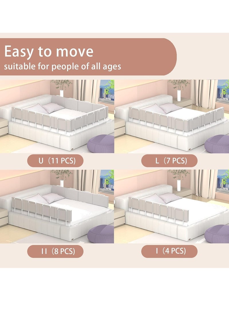 Bed Rail Bed Rail Guards for Toddlers Safe Bed Side Rail Height Adjustable Baby Safety Bed Protective Fence Easy Installationl (50*7*28cm, 1pcs) - Image 5