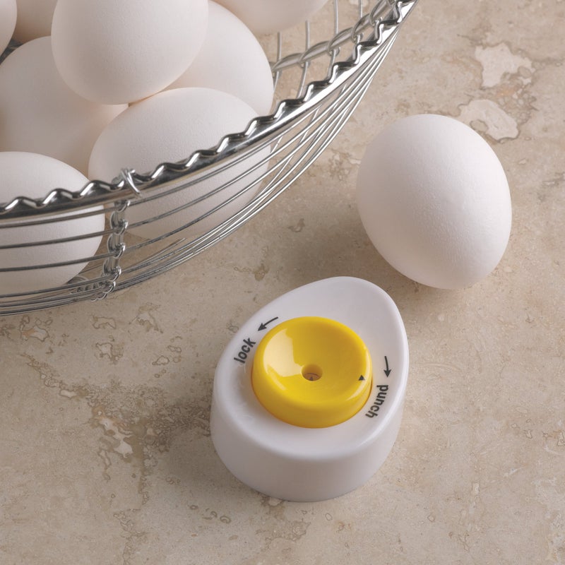 Fox Run Hard Boiled Egg Piercer, with Safety Lock Feature, White - Image 2