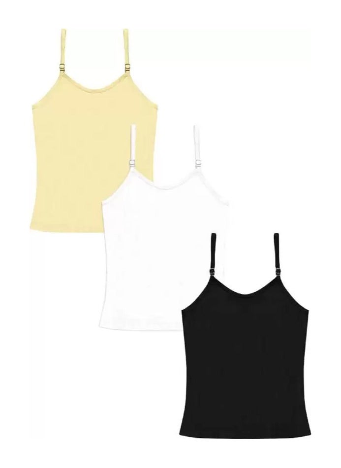 IDEAL innerware Cotton Camisole or Slips for women with adjustable strap - Beige Colour  - Image 1