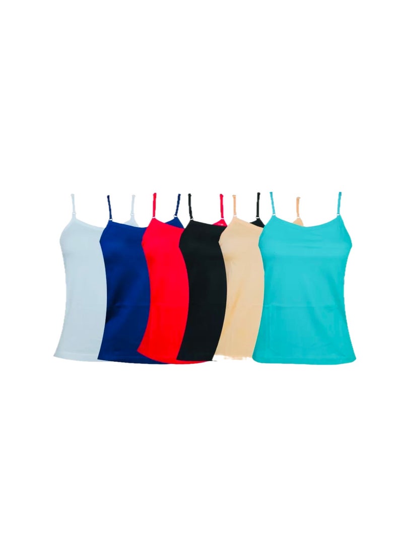 IDEAL innerware Cotton Camisole or Slips for women with adjustable strap - Beige Colour  - Image 3