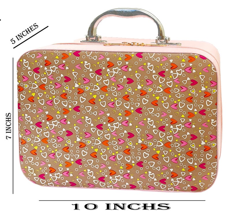 G4U Makeup Box with Mirror | Cosmetic Bags | Vanity Case for Women (Pro Tan) - Image 3
