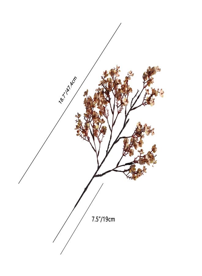 Mandy's 15pcs Light Brown Artificial Flowers Silk Fall Flowers Babys Breath Gypsophila 18.7" for Home Kitchen Decor New Year Spring - Image 2