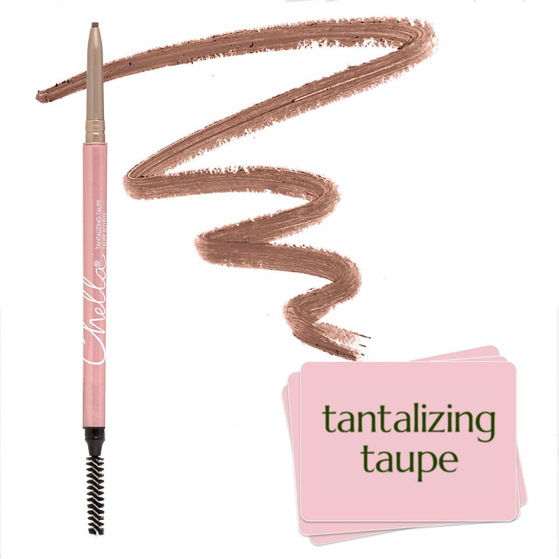 Chella Eyebrow Pencil â€“ Easy-to-Use Brow Definer for Shaping, Filling & Blending â€“ Long-Wear Taupe Eyebrow Pencils for Women with Precise Tip (Taupe) - Image 1
