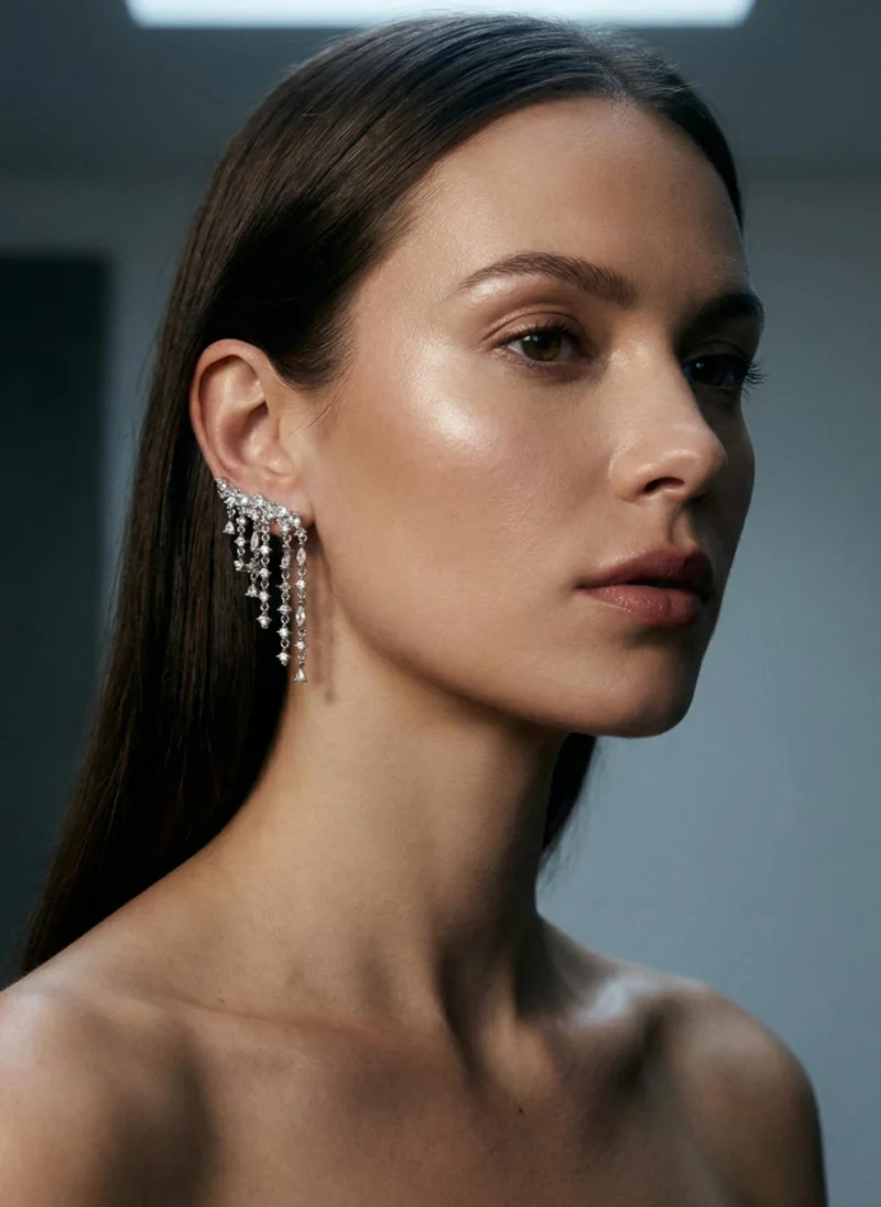 AMIE Dubai  Earrings w/stones silver for Women | Best Price UAE