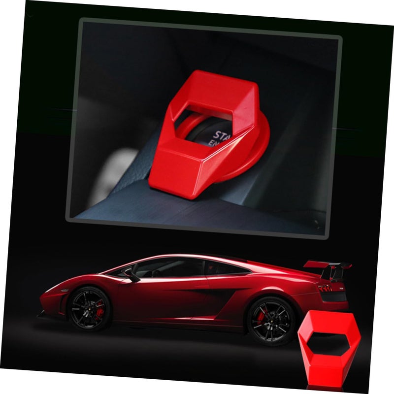 Car Interior Red Button Replace Cover Auto Engine Button Install Ignition Case for Car Accessories - Image 2