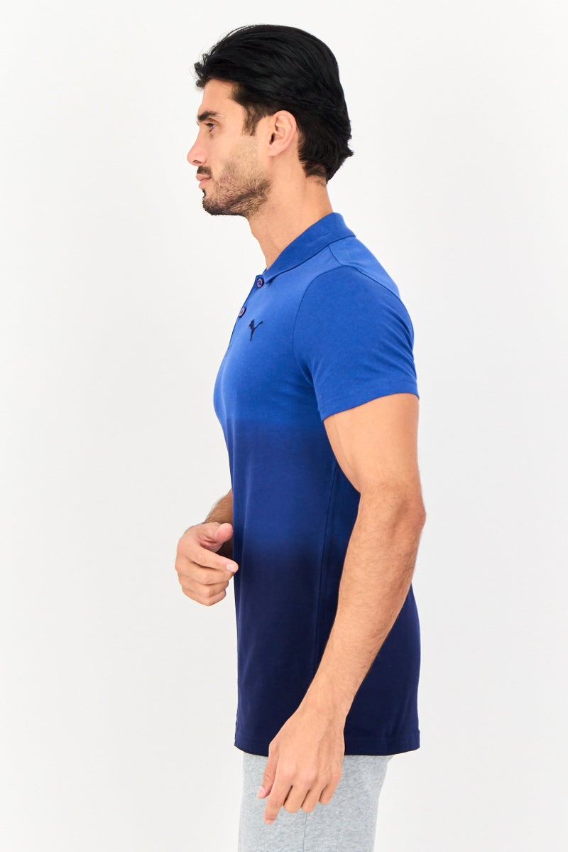 PUMA قميص بولو قصير الأكمام للرجال بتصميم نحيف، أزرق - Image 2