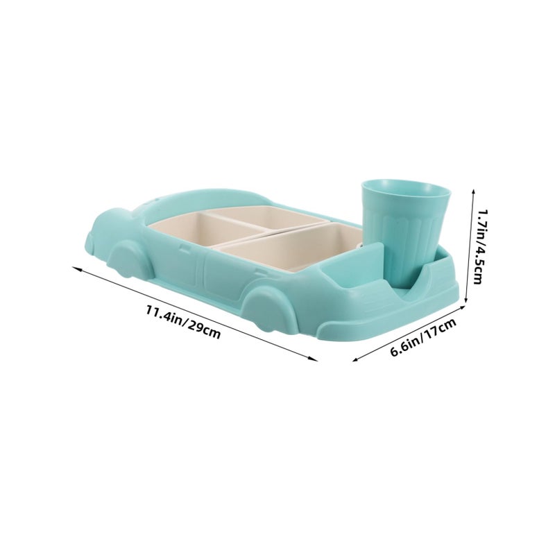 Divided Sectioned Plate for Kids Self Feeding Reusable Cartoon Dish - Image 3