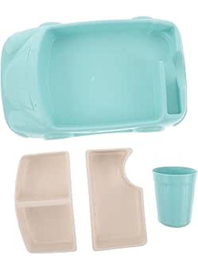 Divided Sectioned Plate for Kids Self Feeding Reusable Cartoon Dish - Image 1