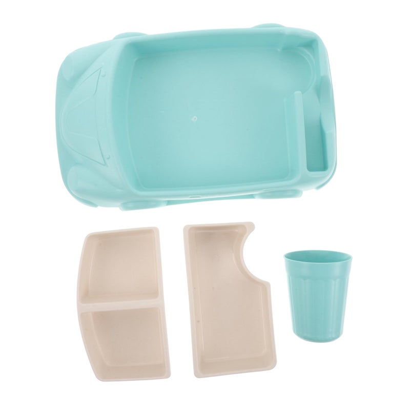 Divided Sectioned Plate for Kids Self Feeding Reusable Cartoon Dish - Image 2
