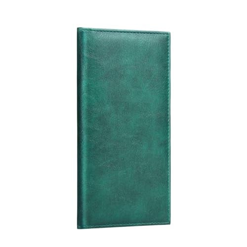 LLi Cufite Leather Checkbook Cover for Top & Side Tear Registers Duplicate Checks with Plastic Insert Flap Card Holder Pen Hoop Slim Wallet for Men Women - Image 1