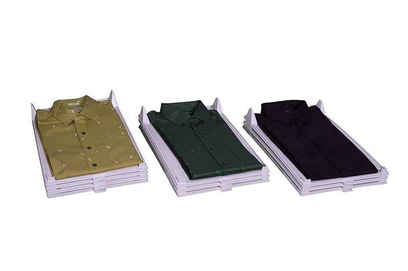 SHREEJIIH SHREEJIIH 10Layers TShirt Organizer AntiWrinkle Clean Clothes Storage Organizer Holder Rack TShirt Organization System Travel Closet Organizer Pack of 10 Sheet  - Image 2
