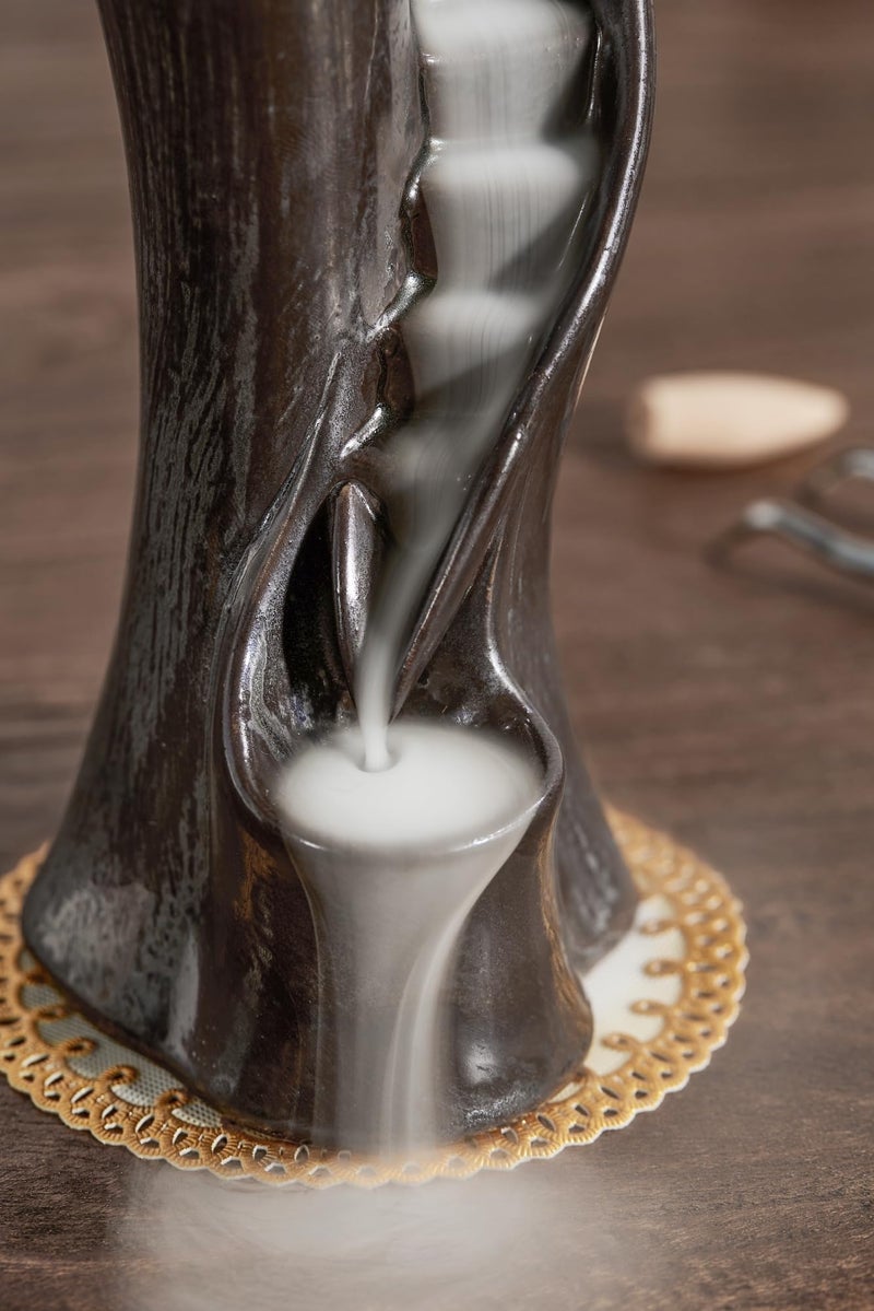 LAMDAWN Unique Cloud Stairs Ceramic Waterfall Incense Holder, Paired with a Pack of Backflow Incense Cones. (Metallic) - Image 4