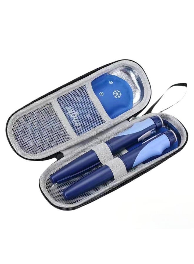 Falcon Med Diabetic Travel Case with Ice Pack, Aluminum Foil Liner, 20 x 7.5 x 4.5 cm - Image 1