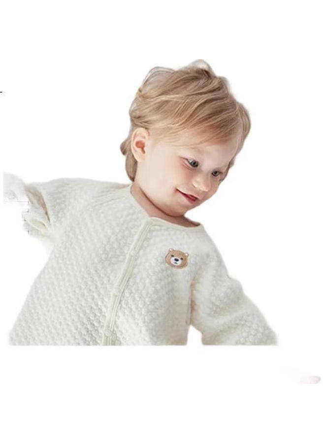 Ibaby Baby Romper 6-12 Months Newborn Clothes Spring Autumn Long Sleeve Baby Crawling Suit Pure White Rabbit 90Cm - Image 3