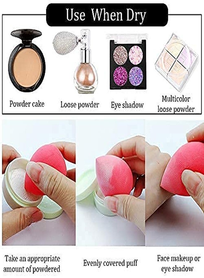 RIGOENT Makeup Beauty Sponge Pro Puff Set ,Hypoallergenic,Latex-free, Flawless Streak-free Foundation Blender Professional Beauty Makeup Set for Dry & Wet Use (MULTI COLOR) (PACK OF 6) - Image 5